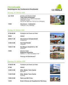 Programm Marketingreise 2022